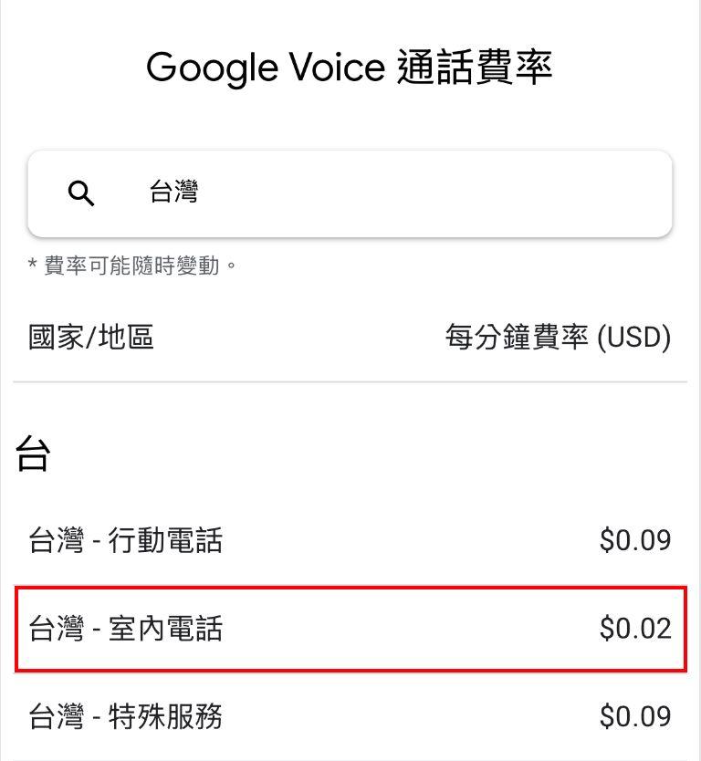 googlevoice1 | 旅行者 Google Voice 撥打台灣市話費率